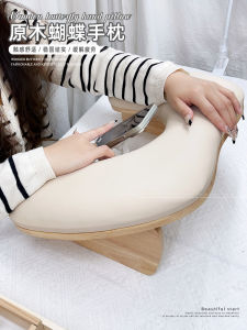 Russian Style Wooden Butterfly Nail Art Resting Hand Pillow U-Shaped Design Table Mat Fatigue Relief Popular Internet Red Japanese Style