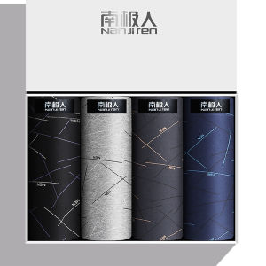 กางเกงบ็อกเซอร์ชายผ้าฝ้ายแท้ Polar Bear ทรงบ็อกเซอร์เอวกลาง ทรงหลวม ระบายอากาศได้ดี สำหรับผู้ชาย ฤดูใบไม้ร่วง/ฤดูหนาว กางเกงขาสั้นทรงบ็อกเซอร์