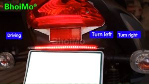 【Deal】 BhoiMo waterproof DRL 20.5CM 8inch 48SMD LED SUV Car Motorcycle general Auxiliary bar rear turn indicator 2835 Brake Stop 3014 chip Tail Reverse Lights bulb auto motor lamp DC12V red automobile automobile