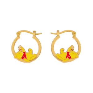 1pair Sweet Cute Disney Anime Pooh Bear Earrings Kawaii Y2k Winnie The Pooh Ear Studs for Girl Ear Drop Accessories Gifts