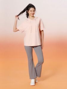 WiZi Baju Atau Atasan Olahraga Wanita Hoodie Kaos Yoga Lengan Panjang Kaos Sport (LP03)