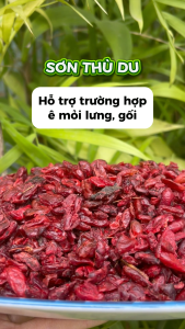Sơn thù du túi 1kg sơn thù khô đã tách hạt màu đỏ tự nhiên - Thảo Dược Tấn Phát