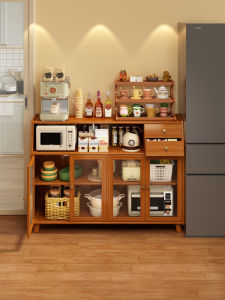 Modern Minimalist Wall-Mounted Storage Cabinet Combination Wooden Dining Room Sideboard Kitchen Living Room Organizer