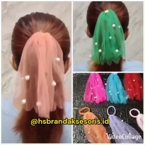 (1PCS) BANDO TALI KEPANG IMPORT PREMIUM / BANDO PITA TILE KOREAN STYLE / BANDANA KOREA DEWASA ANAK KEKINIAN / PEARL RIBBON HEADBAND / BDJ6335