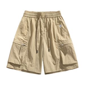 izzue | Quần Short Đồ Bộ Nhẹ Khô Nhanh Màu Khaki