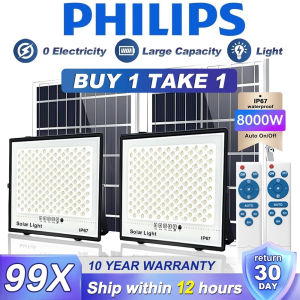 BUY 1 TAKE 1 Solar Lights With Solar Panel Outdoor Lighting Waterproof IP67 Original 909LED 80000mAh Solar Flood Light Garden Lamp Room Night With Remote Outdoor Led Street Lamp With Remote With Solar Panel