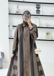 (20) GAGIL AZKIA Baju Dress Linen Muslimah Azkia Premium Gagil By Ova. Nazra Sha
