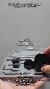 Mata Bor Pelubang Kayu Pipa PVC Hidroponik Hole Saw Kit Set 13 Pcs