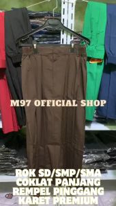 Seragam Sekolah Rok Panjang Pramuka Coklat SD SMP SMA Rempel Lipit Premium Rok Panjang Sekolah Cewek