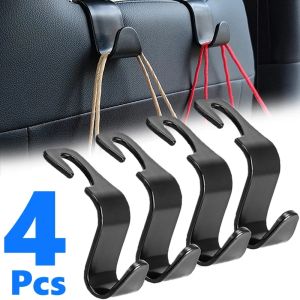 4pcs Car Seat Hook Rear Interior Portable Hanging Bag Holder Storage Bag Wallet Cloth Decorative Ornaments Storage