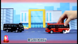 Mini Police Fire City Bus Truck Lighting & Friction Kid Play Vehicles Toys With Light Sound Gift