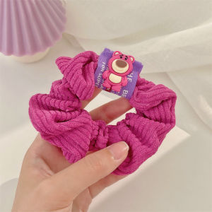 Adorable Pink Strawberry Bear Hair Tie Girls Face Wash Masking Headband Hair Hoop Sweet Style New Fresh out Fashion Accessory