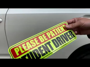 Student Driver Signs Magnetic New Driver Sticker Waterproof Smudgeproof Nonfading Reflective Decal