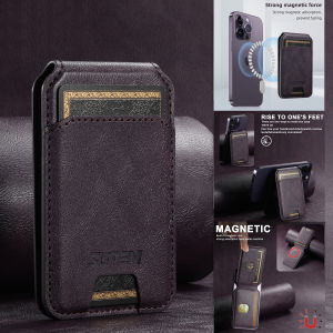 EUCAGR PU Leather Wallet Case For iPhone 15 Pro 14 Plus 13 12 Pro Max Magsafe Wireless Charging Card Holder with MagSafe Magnet