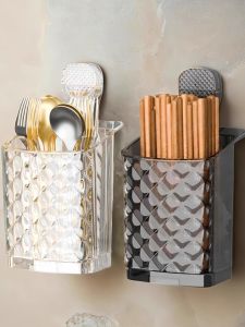 High-End Wall-Mounted Chopsticks Storage Box Kitchen Utensil Holder Plastic Chopsticks Cage Opt Brand from Mainland China