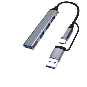 4-in-2 Multi-Port Splitter USB C and USB Hub Are Suitable for PC/Xiaomi/Lenovo/MacBook Pro/Air/iPad Other Devices