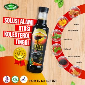 Madu Hitam Pahit Darusyifa Plus Daun Insulin 470gram - Madu Hitam Pahit Asli Herbal - Madu Hitam Pahit - Obat Kolestrol Darah Tinggi Dan Asam Urat