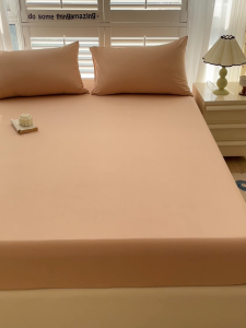 Bedsheet Only Soft Fabric Plain Bedsheet Canadian Cotton Bedsheet No Lukot No Gusot Fully Garterized Bedsheet 8Color: White/Pink/Purple/Light grey/Dark grey/Green/Dark Blue/Khaki & 4Sizes: Single/Double/Queen/King