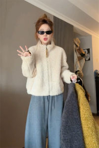 SHIMO | Thick & Warm Short Lambswool Jacket