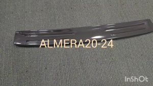 กันรอยท้าย พลาสติก สีดำเงา Nissan Almera 2020 2021 2022 2023 2024 (A)
