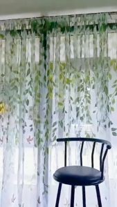 New High-end Flower Leaf Curtain Dreamy Ultra Light Tulle Curtains for Window Or Door Living Home Decoration Fashion Plain Kurtina Sale 1Pcs 100x200cm No Ring Soft Household Textiles COD