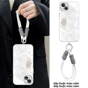 Ốp Lưng Điện Thoại Hình Mèo Đơn Giản Bằng Kính Sáng Tạo Cho Apple 16Promax iPhone 15 Huawei Mate60 pro OPPO Reno13 VIVOX200