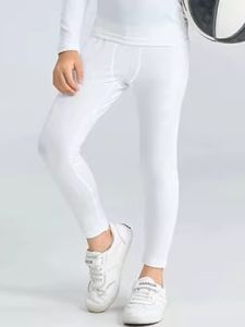 Childrens Tight Long Pants Running Training Suit Basketball Football Sports Quick Dry Bottoming Fitness Clothes Middle Waist