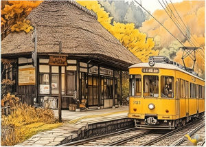 500/1000/1200/2000PCS Jigsaw Puzzle Train Maple Forest Landscape Art For Adults Great Weekend Relaxation And Family Fun