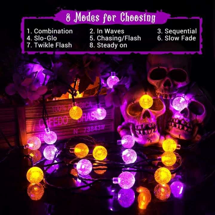 1pc%2012m%20100%20LED%20Halloween%20Purple&Orange%20Bubble%20Ball%20Solar%20String%20Lights%20With%208%20Modes%20For%20Home%20Garden%20Balcony%20Halloween%20Decor%20-%20Image%203