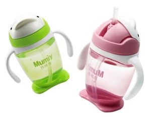 Sides2sides No Spill Magic Sippy Cup Penguin Design BPA-Free with Straw with Handle SpillProof for Baby Kids