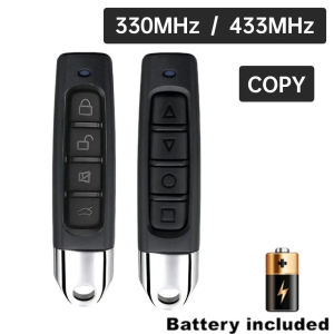 Diese Cloning Remote Control 4 Channels Copy Duplicator RF 433MHZ 330MHz Clone Fixed Learning Code for Car Gate/Garage Door/Automatic Door/Sliding Door Transmitter
