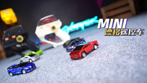 1:64 Mini Drift RC Racing Car with Storage Controller 2.4GHz Remote Control Car with LED Lights Portable Pocket RC Toy for Kids Boys Birthday Gift