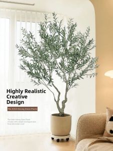 LIANYOU | High-quality Lifelike Fake Potted Olive Tree Large