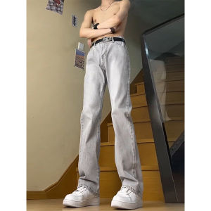 Summer American Streetwear Rugged Slim Fit Tapered Flare Jeans