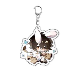 Bandai | Bungou Stray Dogs Anime Acrylic Móc Khóa Dazai Osamu Nakajima Atsushi Nhân Vật Quà Tặng Cho Người Hâm Mộ Hàng Hóa