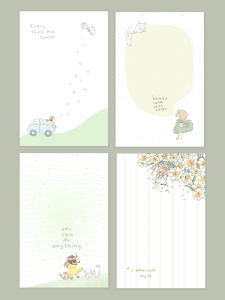 Original Design M5/A7 Sticker Book Pages No Glue Sticky Notes  Salt Series Double Side for Planners And Bullet Journals