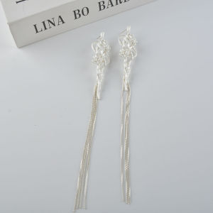 Elegant Long Streamside Designer Earrings Vintage Chinese Style Womens Fashion Jewelry Ear Decorations Silver Gold Plated