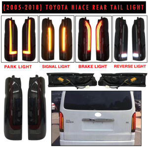 GECA TOYOTA HIACE 2005 2006 2007 2008 2009 2010 2011 2012 2013 2014 2015 2016 2017 2018 Tail Light ABS Rear Brake Turn Signal Light 1 Pair (8247)