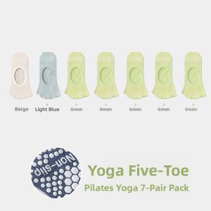 miiow | Cat Person Yoga Socks Five-Finger Sharkskin Ladies Pilates Anti-Slip Dance Sports Open-Toe Five-Foot Socks Pure Cotton Polyester Elastic Fiber