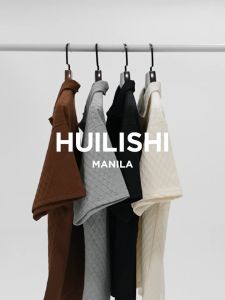 HUILISHI Irregular jacquard texture knitted short-sleeved polo mens casual loose top T-shirt