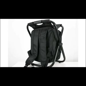 3 in 1 Cooler Backpack Foldable Fishing Chair Portable Backpack Chair with Fabric Cooler Bag Soft Sided Cooler Chair for Outdoor Hiking Events Beach Fishing Camping