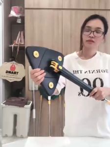 Chổi Lau Nhà Tam Giác Đa Năng Tự Vắt Xoay Cây lau nhà tam giác hàng chính hãng giao nhanh Cây lau nhà hình tam giác đa năng tự vắt siêu tiện