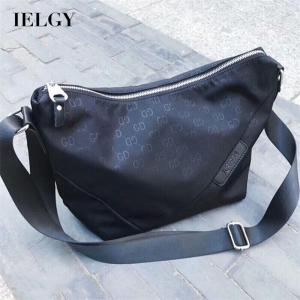 IELGY Túi Nữ Chống Nước Nhẹ Thời Trang Cá Tính Một Bên Vai Nylon Màu Đen Khóa Kéo Đeo Chéo