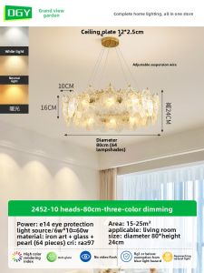 DGY | French Luxurious Crystal Eye-Protective Lamp