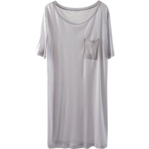 XEXZ | เสื้อยืดแขนสั้นผ้าไหมน้ำแข็งแบบลำลองสำหรับใส่ในบ้านและกลางแจ้ง เสื้อชั้นในผู้หญิงฤดูร้อน เส้นใยลินิน เสื้อคลุมนอนสบาย