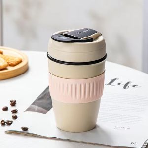 Cốc Cà Phê Bằng Gốm Sứ Nguyên Chất Dung Tích Lớn Cốc Đựng Trà Xe Di Động Cốc Đựng Nước Có Ống Hút Cho Phụ Nữ Cốc Đựng Đồ Dùng Ăn Uống