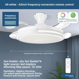 Chigo | Invisible Fan Light with Variable Frequency and Silent Ceiling Mount