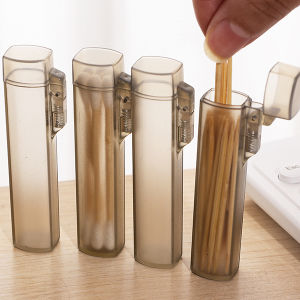 【Swan Home】6Pcs Portable Transparent Mini Storage Box Outdoor Travel Toothpick Cotton Swab Box Simple Small Object Band-aid Classification Storage Case