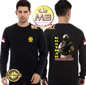 New Baju Kaos Kostrad Cakra Lengan Panjang TNI AD Kaos Katun Kostrad Cakra Keren