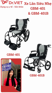 XE LĂN NHÔM SIÊU NHẸ GBM-401 & GBM-401B